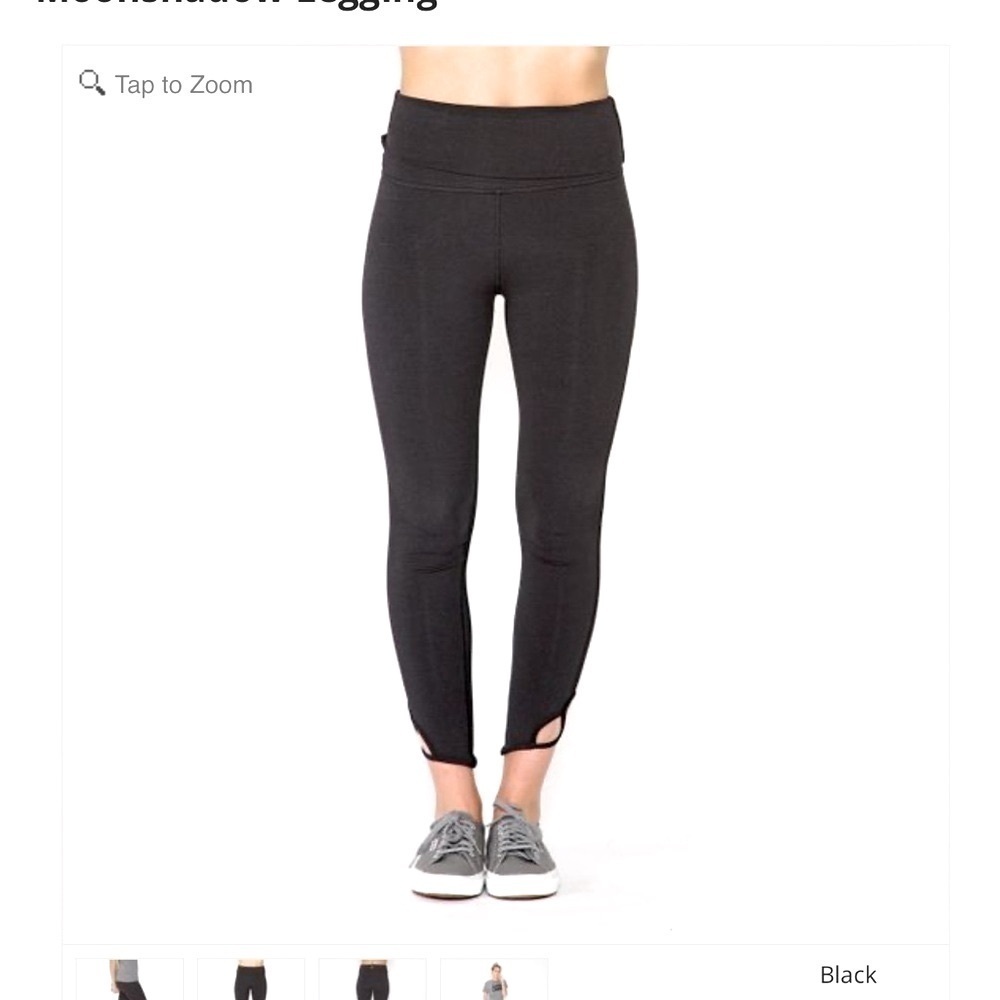 Free People Movement Moonshadow Waist Fold Cut Out Ankle Legging Black S